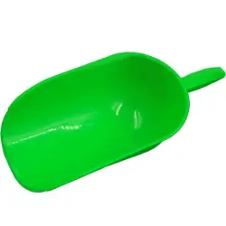 Green plastic shovels