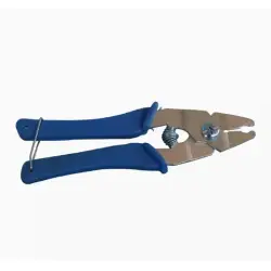 Geflügelkäfige mit Klemme Blaue enthaarte Nägel.