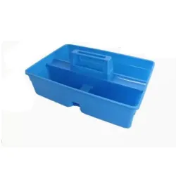 Blue cross-basket.