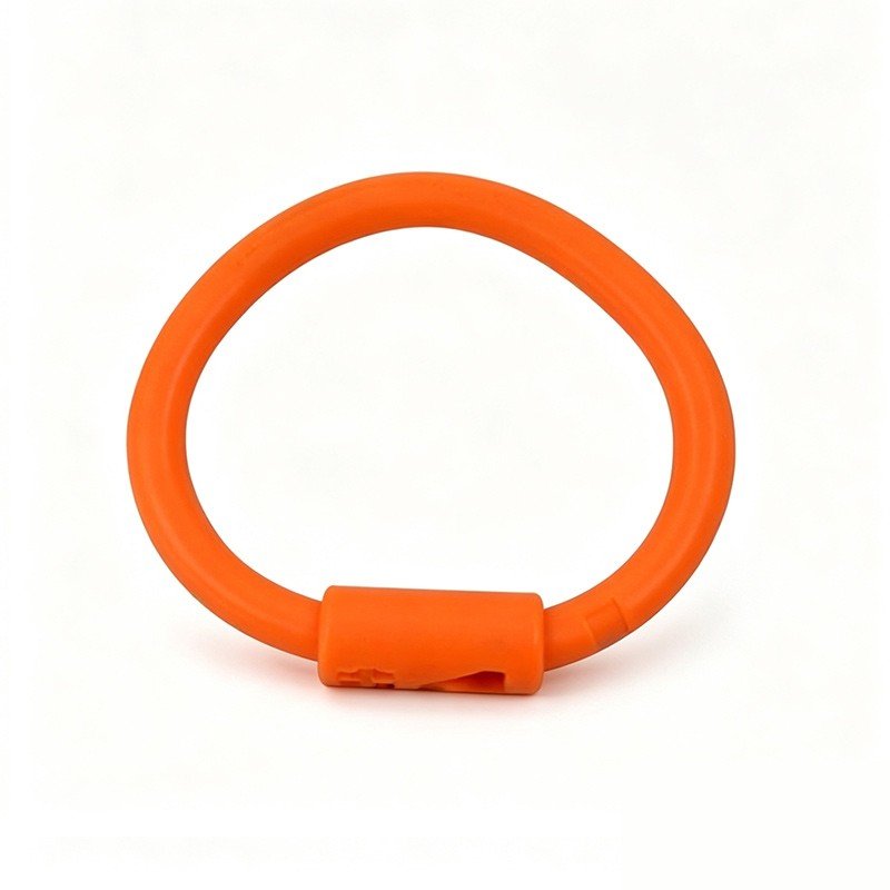 Plastic cow nose ring.