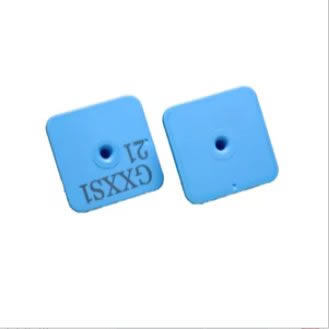 Quadrato segno orecchio striscia blu 100 / pacchetti