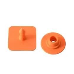 Ear tag persegi Tanda telinga persegi, oranye, 100 tanpa kata / paket