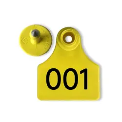Ear tag standar Tanda telinga normal - 100 dalam kuning / paket
