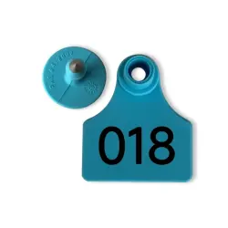 Ear tag standar Tanda telinga normal - 100 huruf / paket berwarna biru
