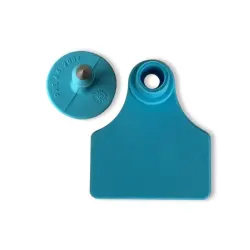 Ear tag standar Tanda telinga normal - 100 biru tanpa kata / paket