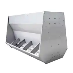 Thùng heo Những máng thép không rỉ - chất béo với 10 lỗ 1,25m