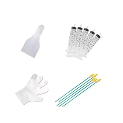 Gói thụ tinh nhân tạo số 8 Một găng tay tiêm ống tiêm 10ml với 40 và ống dẫn tinh 5 phần trăm cho con chó B-set.