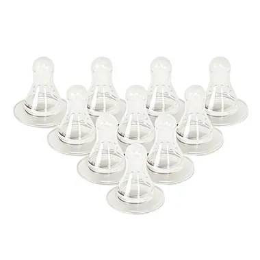 - With a thick, transparent nipple.
