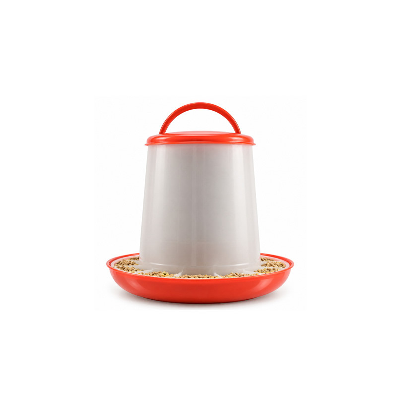 Lima pon drum ayam putih dengan tutup.