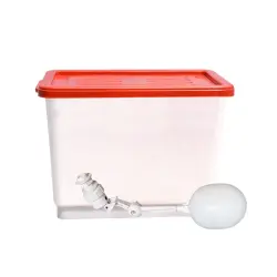 Red caps, regular water tanks.