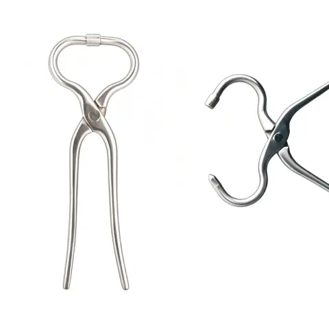 Maniglie a cerchio lungo, morsetti al naso di Bull Muser in acciaio inox a poro-snack 27cm.