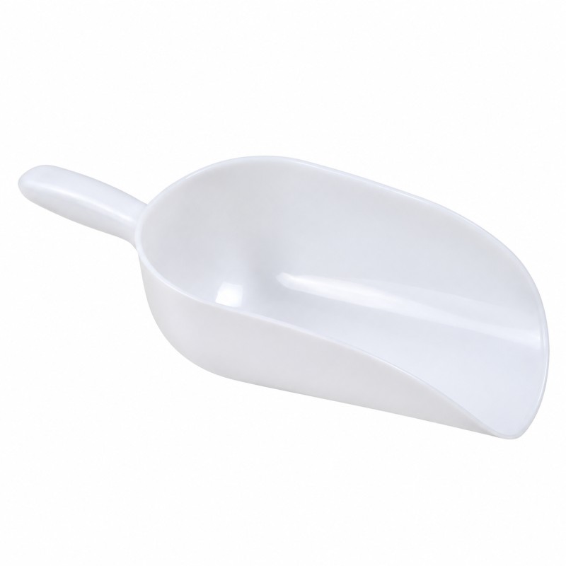 Pala blanca de plástico.