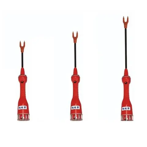 고급 탈착식 전기 가축 몰이봉, 빨간색 65 cm 분리형 검정 샤프트가 있는 디럭스 빨간 돼지 몰이봉
