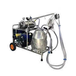 Zitzenbecher-Melkmaschine Zwei-Barrel-Milchbecher.