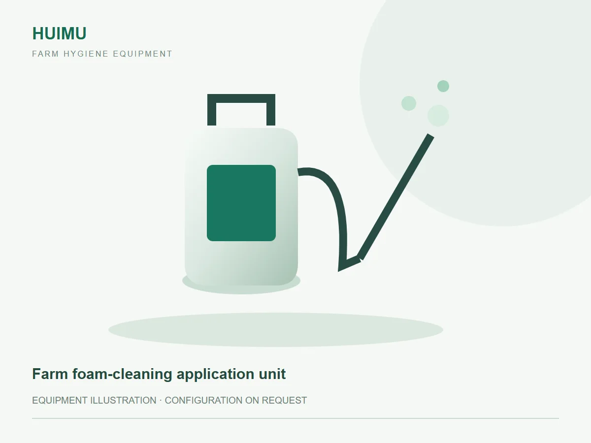 Farm foam-cleaning application unit