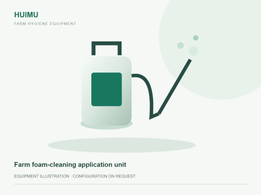 Farm foam-cleaning application unit