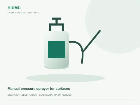 Manual pressure sprayer for surfaces