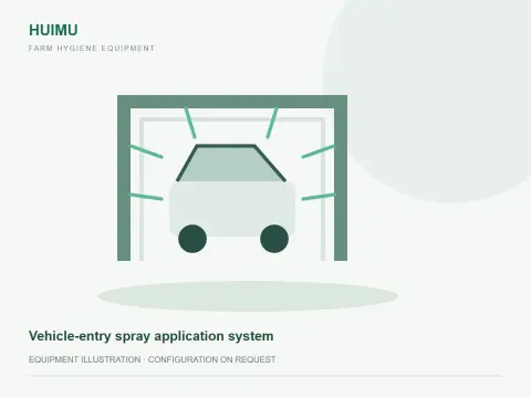 Vehicle-entry spray application system