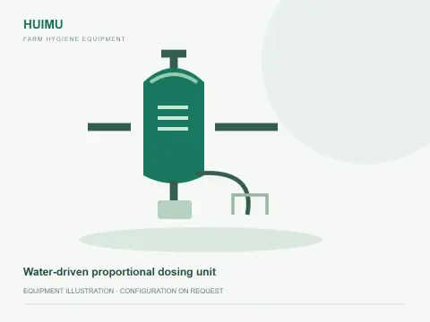 Water-driven proportional dosing unit