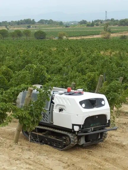 <em class="placeholder">Robot de pulvérisation autonome Calvet à Lézignan-Corbières dans l'Aude</em>